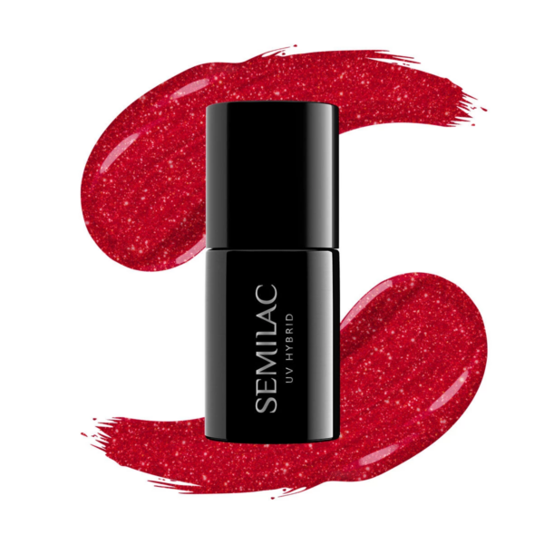 Semilac 025 Glitter Red 7 ml