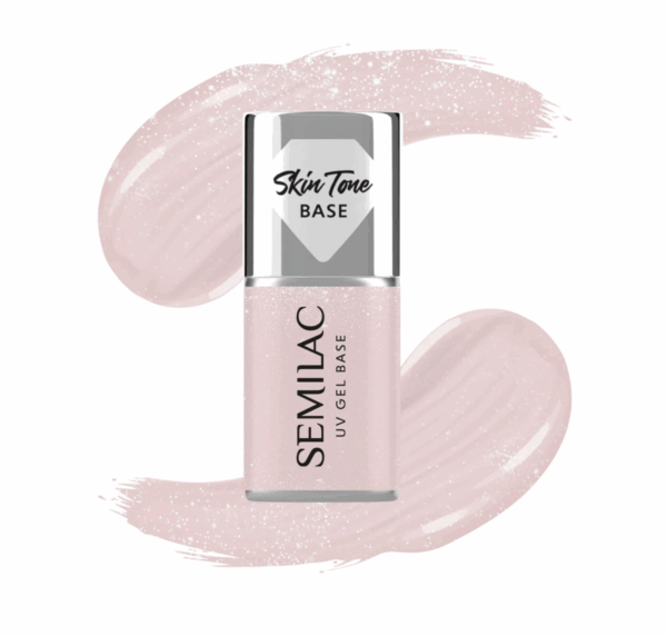 Semilac  Cover Base Glitter Beige 7 ml