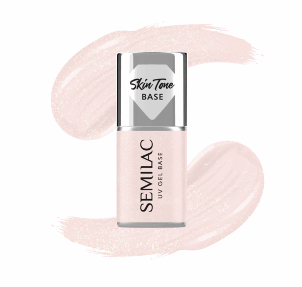 Semilac  Cover Base Glitter Rose 7 ml