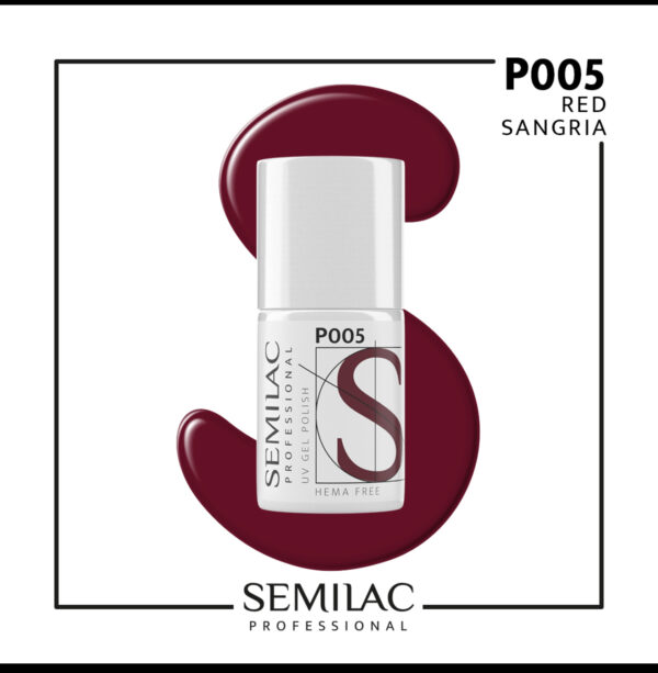 P005 Semilac Professional Red Sangria 7ml